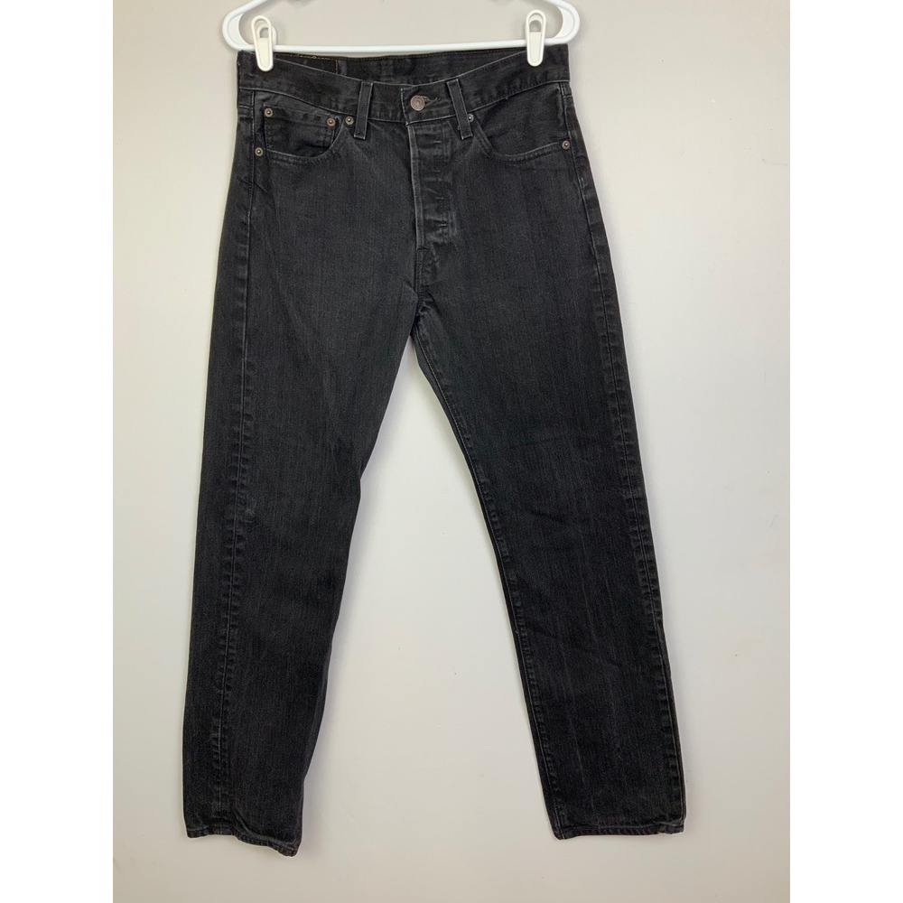 Levi's 501 Men's Sz 32x32 (30x29) Black Button Fly Straight Leg Jeans